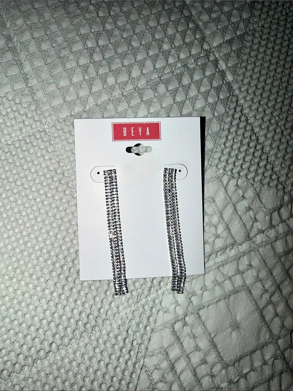 Long Silver-Tone Drop Earrings NWT